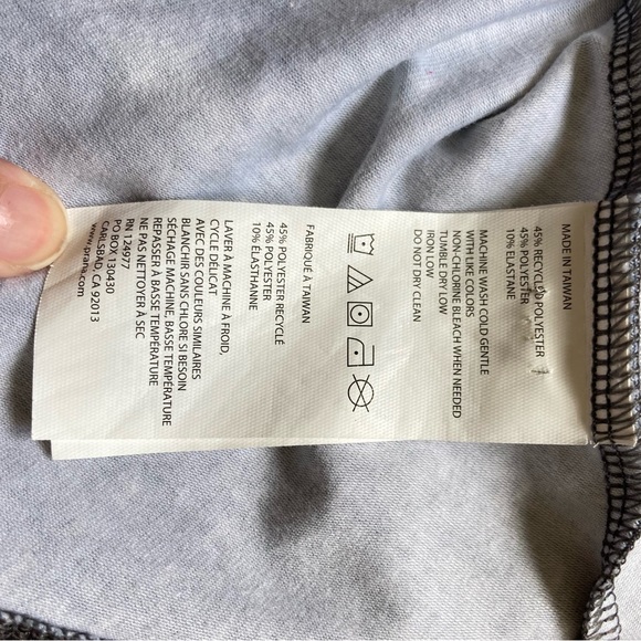 PRANA Amelie Sleeveless A-Line Dress Black Gray Charcoal Parade Pattern Medium - Picture 15 of 16